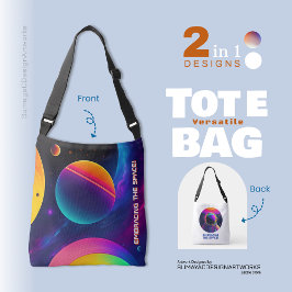  omarmen van de ruimte 2 in 1 Canvas tas