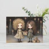 Omarmen van vreugde en warmte: een hartelijke kers feestdagenkaart (Staand voorkant)