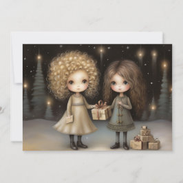 Omarmen van vreugde en warmte: een hartelijke kers feestdagenkaart