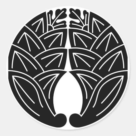 Omarmende Japanse gember Ronde Sticker (Voorkant)
