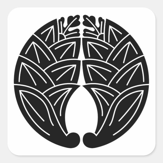 Omarmende Japanse gember Vierkante Sticker (Voorkant)