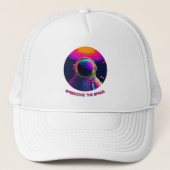 Omarmende Space Trucker Hoed Pet (Voorkant)