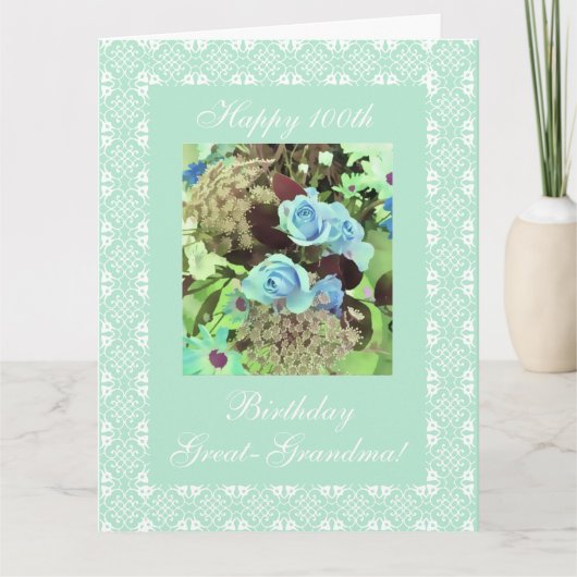 Oma's 100ste verjaardag groot kaart (Voorkant)