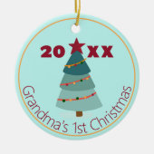 Oma's 1e Kerstmis Foto Ornament (Voorkant)