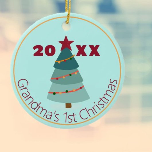 Oma's 1e Kerstmis Foto Ornament