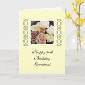 Oma's 80ste verjaardag rozen pastel kaart (Gele Bloem)
