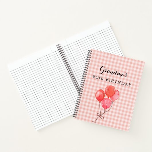 Oma's 90e verjaardag notitieboek (Binnen)