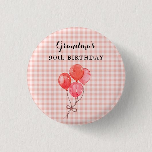 Oma's 90e verjaardag ronde button 3,2 cm (Voorkant)