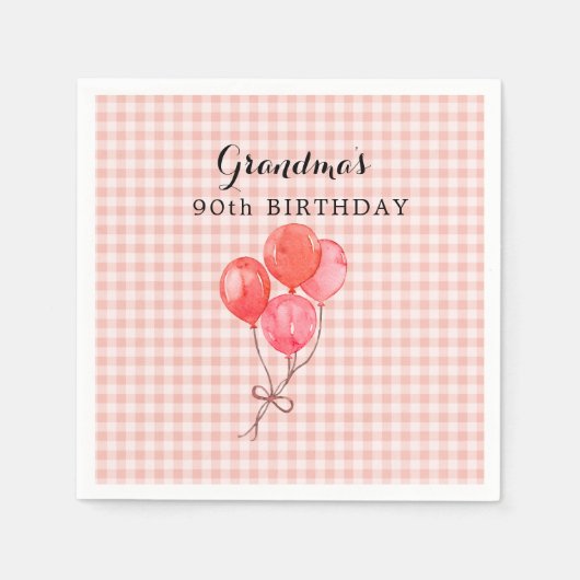 Oma's 90e verjaardag servet (Voorkant)