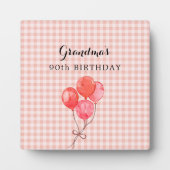 Oma's 90ste verjaardag fotoplaat (Voorkant)