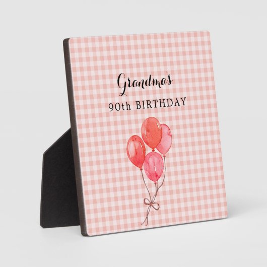 Oma's 90ste verjaardag fotoplaat (Voorkant)