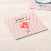 Oma's 90ste verjaardag kartonnen onderzetters (Schuin)