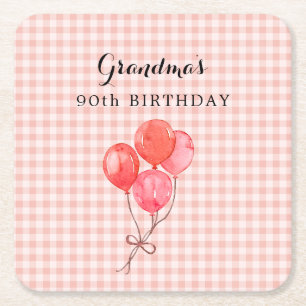 Oma's 90ste verjaardag kartonnen onderzetters