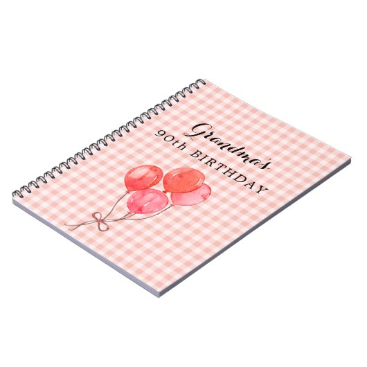 Oma's 90ste verjaardag notitieboek (Linkerzijde)