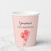 Oma's 90ste verjaardag papieren bekers (Achterkant)