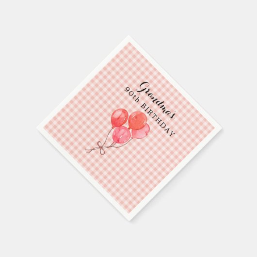 Oma's 90ste verjaardag servet (Hoek)