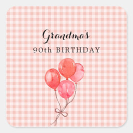 Oma's 90ste verjaardag vierkante sticker