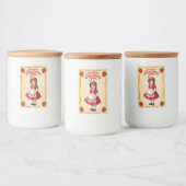 Oma's Aardbeienjam Vintage Voedsetiket Voedselcontainer Etiket (Flessen)