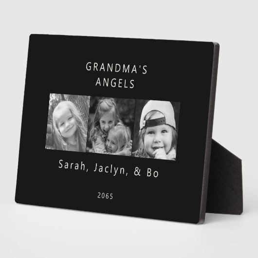 Oma's Angels B/W Multi-Photo Zwart Fotoplaat (Zijkant)