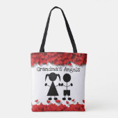 Oma's Angels Kinderen Silhouet Tote Bag (Achterkant)