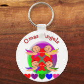 Omas Angels-Schattige Baby Angels Gifts Sleutelhanger (Voorkant)