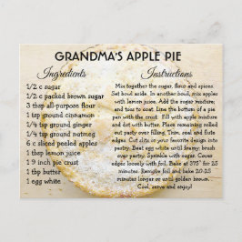 Oma's Apple Pie Day Recept Kaart