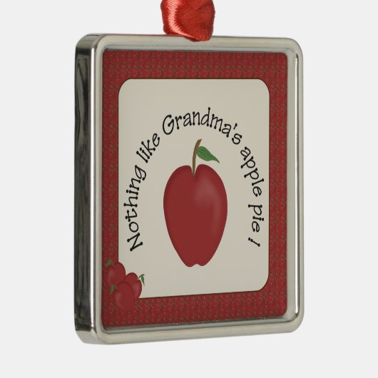 Oma's Apple Pie Silver Ornament (Rechts)