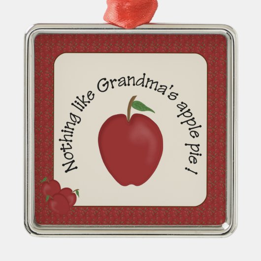Oma's Apple Pie Silver Ornament (Voorkant)