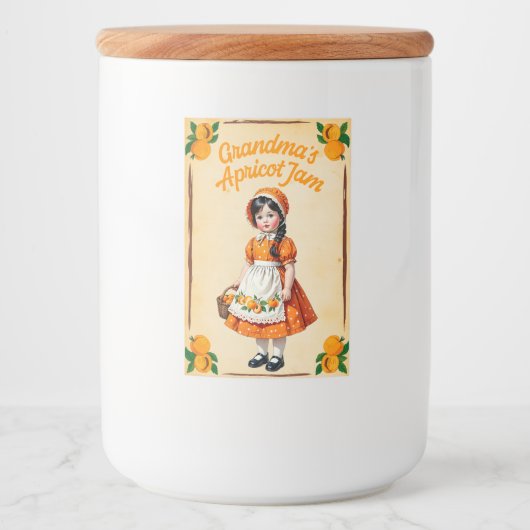 Oma's Apricot Jam  Voedselcontainer Etiket (Voorkant)