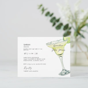 Oma's Baby shower Margarita Shower Uitnodiging Briefkaart