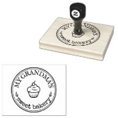 Oma's bakkerij cadeau Zelfgemaakte Logo Custom Rubberstempel (Gestempeld)