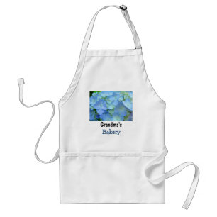 Oma's Bakkerij schorten Blauwe Bloemige Hortensia'