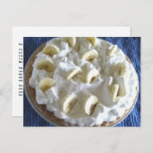 Oma's Banana Cream Pie Recipe Briefkaart (Voorkant / Achterkant)