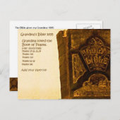 Oma's Bijbel uit 1895 Briefkaart (Voorkant / Achterkant)