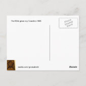 Oma's Bijbel uit 1895 Briefkaart (Achterkant)