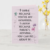 Oma's Birthday met glitter-blokkaart Kaart (Gele Bloem)