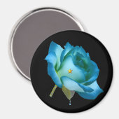 Oma's Blauw Roos. Magneet (Voorkant / Achterkant)