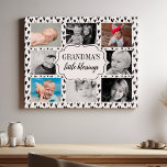 Oma's Blessings Doodle Hearts Foto Imitatie Canvas Print<br><div class="desc">Vier de liefde en warmte van oma met deze gepersonaliseerde foto collage canvas print. Met een verzameling van uw gekoesterde foto's omgeven door een speels ontwerp van doodle harten en de hartverwarmende zin "Oma's zegeningen vullen onze harten, " dit kunstwerk is een gewaardeerde aandenken voor elk huis.</div>