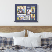 Oma's Blessings Navy Wood 6 Foto Collage Canvas Afdruk (Insitu (Slaapkamer))