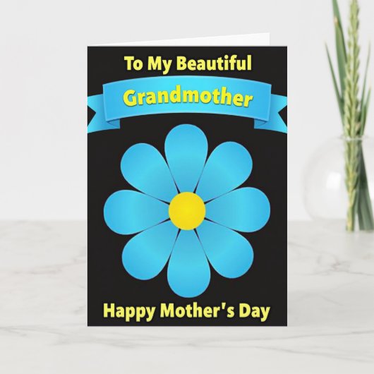 Oma's bloemen embleem kaart (Voorkant)