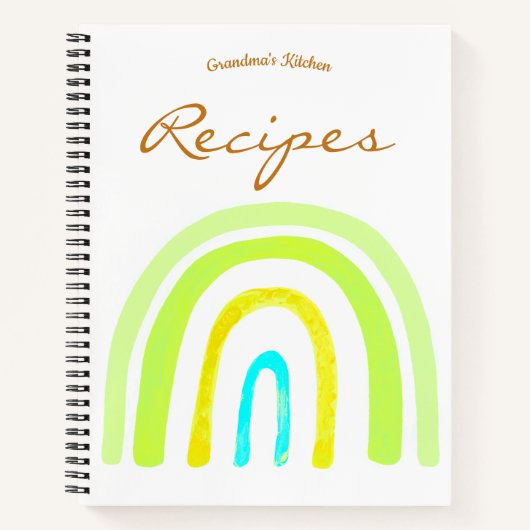 Oma's Boho Keuken Receptenschrift Notitieboek (Voorkant)