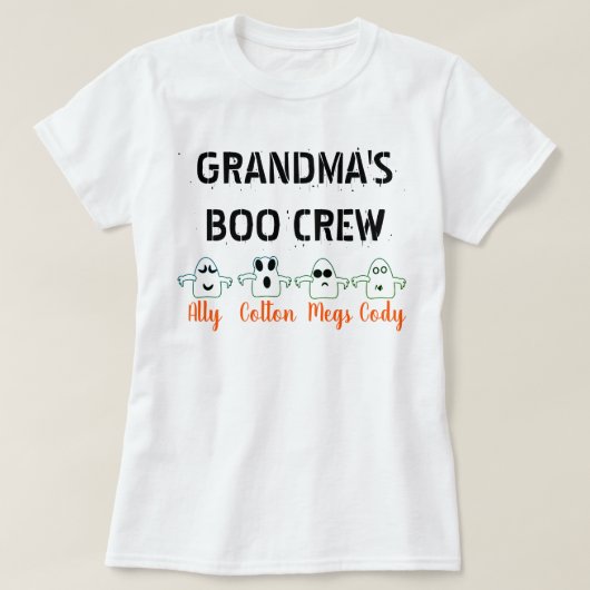 Oma's Boo Crew T-shirt (Design voorkant)