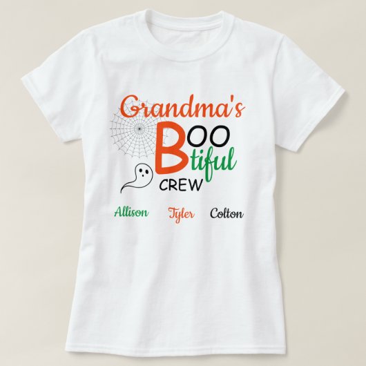 Oma's Booful Crew T-shirt (Design voorkant)