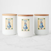 Oma's bosbessenjampot vintage voedsellabel voedselcontainer etiket (Flessen)