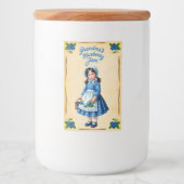 Oma's bosbessenjampot vintage voedsellabel voedselcontainer etiket (Voorkant)