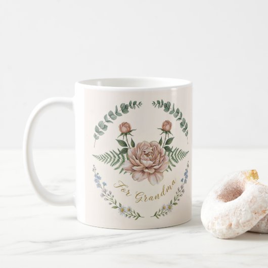 Oma's botanische tuin koffiemok (Met donut)