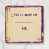 Oma's Braambessenjam Vintage Favor Tags Bedankjes Labels (Achterkant)