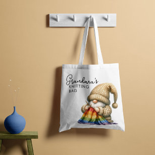 Oma's breien Gnome Tote Bag