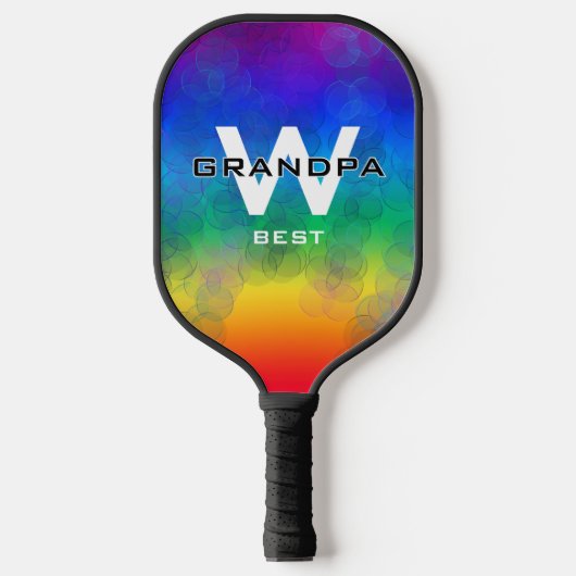 Oma's Bubbles Paddle Rainbow Monogramed (Voorkant)
