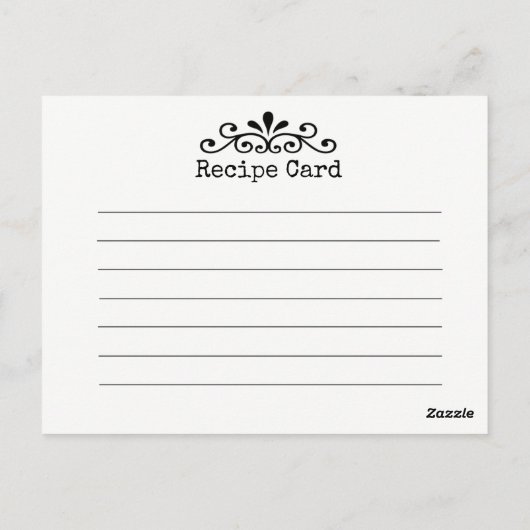 Oma's Cherry Pie Recept Briefkaart (Achterkant)